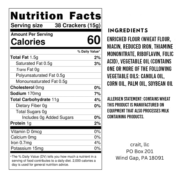 Oyster Crackers Individual Packages, Soup Crackers Oyster Crackers Bulk Pack of 25, Kosher Oyster