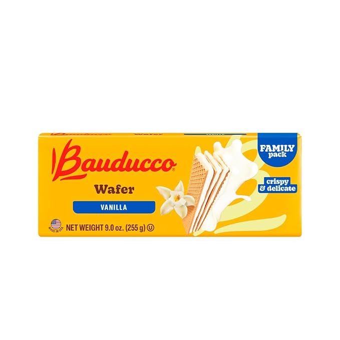 Bauducco Vanilla Wafers - Crispy Wafer Cookies With 3 Delicious, Indulgent, Decadent Layers of