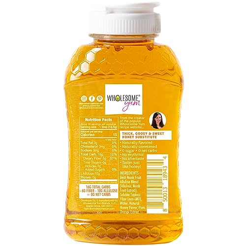 Wholesome Yum Orange Zero Sugar Honey Substitute (Keto) - Natural Sugar Free Honey Alternative With