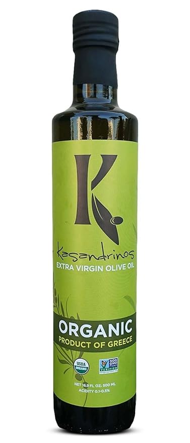 Kasandrinos Organic Olive Oil Extra Virgin, Polyphenol Rich Greek Olive Oil, 100% Organic First