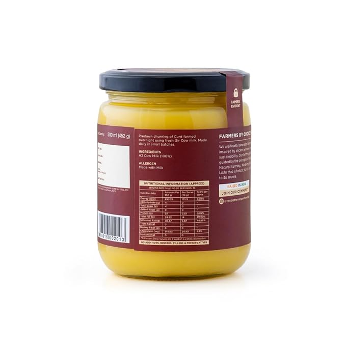 A2 Ghee Butter Organic Grass Fed from Gir Cow | Gut Friendly | Healthy Butter Alternative |