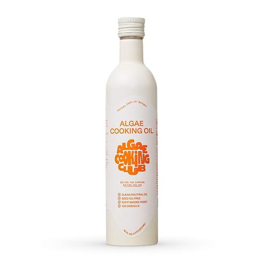 Algae Cooking Club Chef-Grade 100% Algae Cooking Oil - High Smoke Point 535째F - Rich in Omega-9
