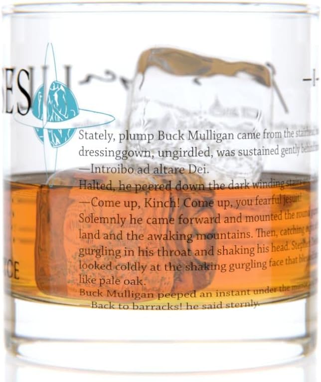 Well Told Classic Literature Rocks Glass - Ulysses by James Joyce - Old Fashioned Whiskey Glass