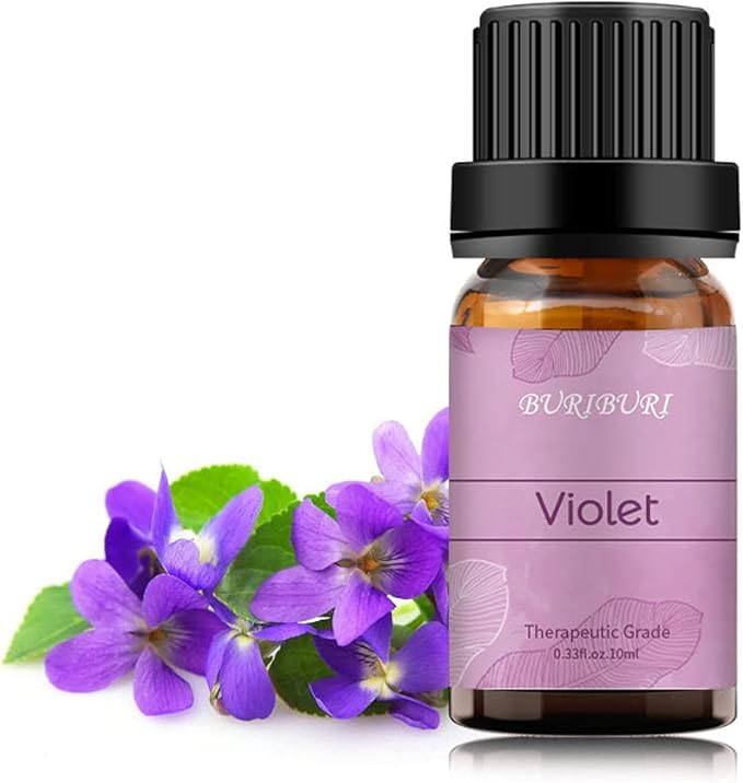 BURIBURI Violet Essential Oil 10ml, 100% Pure, Undiluted, Natural Violet Fragrance Oil for