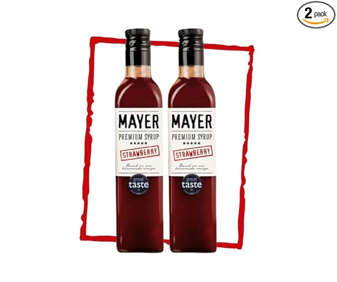 Mayer Premium Hungarian Strawberry Syrup ??Award-Winning Artisan Fruit Syrup, All-Natural, Over 50%