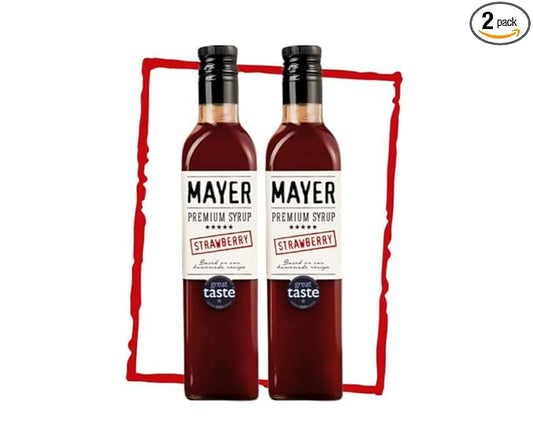 Mayer Premium Hungarian Strawberry Syrup ??Award-Winning Artisan Fruit Syrup, All-Natural, Over 50%
