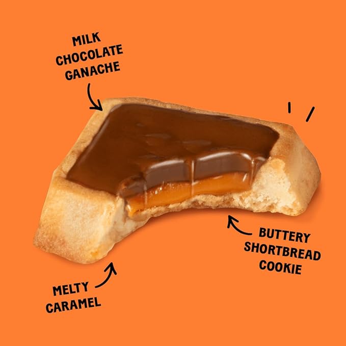 Michel et Augustin Cookies, Individually Wrapped Snacks, 3 Pack, Gourmet Milk Chocolate & Caramel