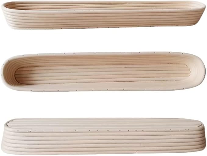 15 Inch Proofing Baskets for Baguette, Bread Banneton Baking Bowls 2 Pack, Making Baguette Bread