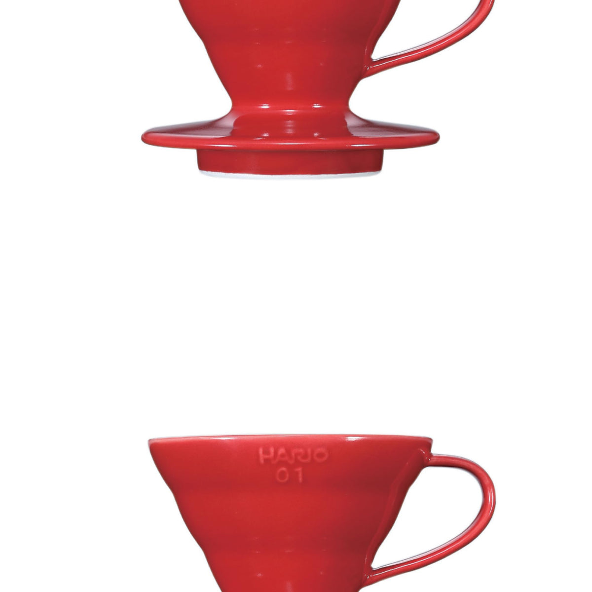Hario V60 Ceramic Coffee Dripper Pour Over Cone Coffee Maker Size 01, White