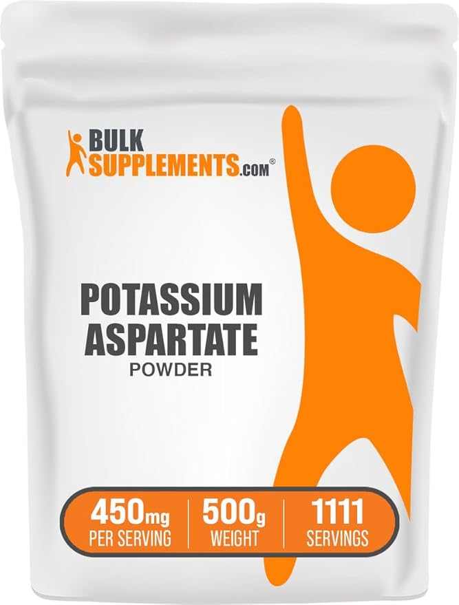 BulkSupplements.com Potassium Aspartate Powder - Mineral Supplement, for Hydration Support - Gluten