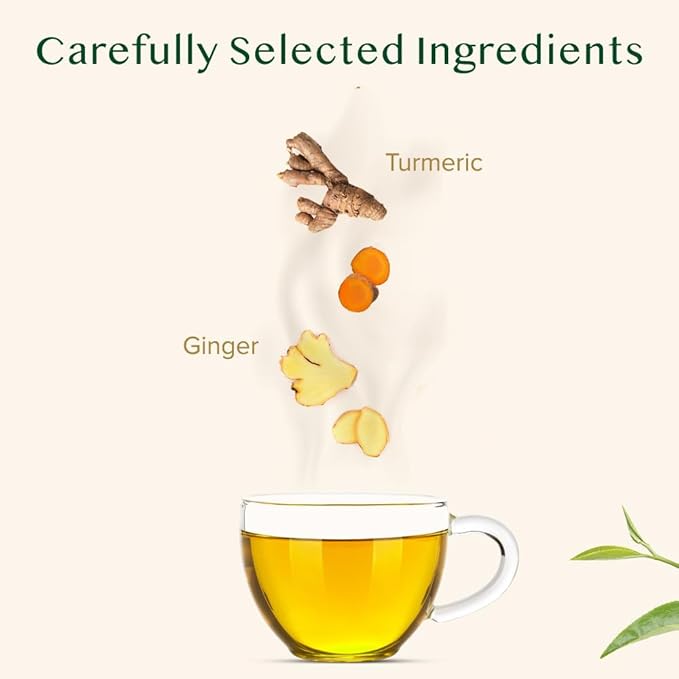 VAHDAM, Turmeric Ginger Herbal Tea (50+ Cups, 3.53oz) Caffeine Free | 100% Pure Herbal Blend
