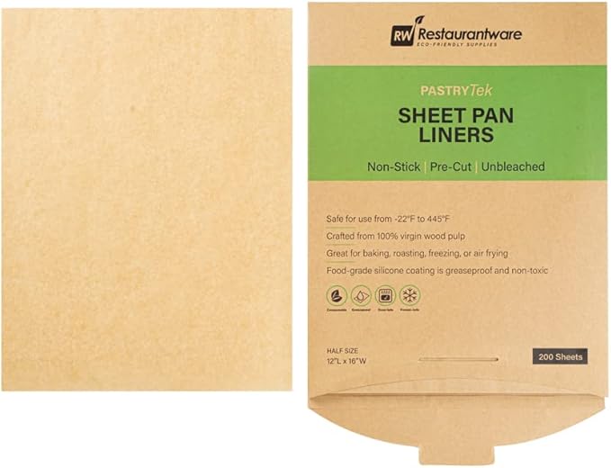 Restaurantware Pastry Tek 12 x 16 Inch Parchment Paper Sheets 200 Greaseproof Baking Sheets For