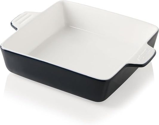 Sweejar Ceramic Baking Dish, 9 x 9 Cake Baking Pan for Brownie, Porcelain Square Bakeware with