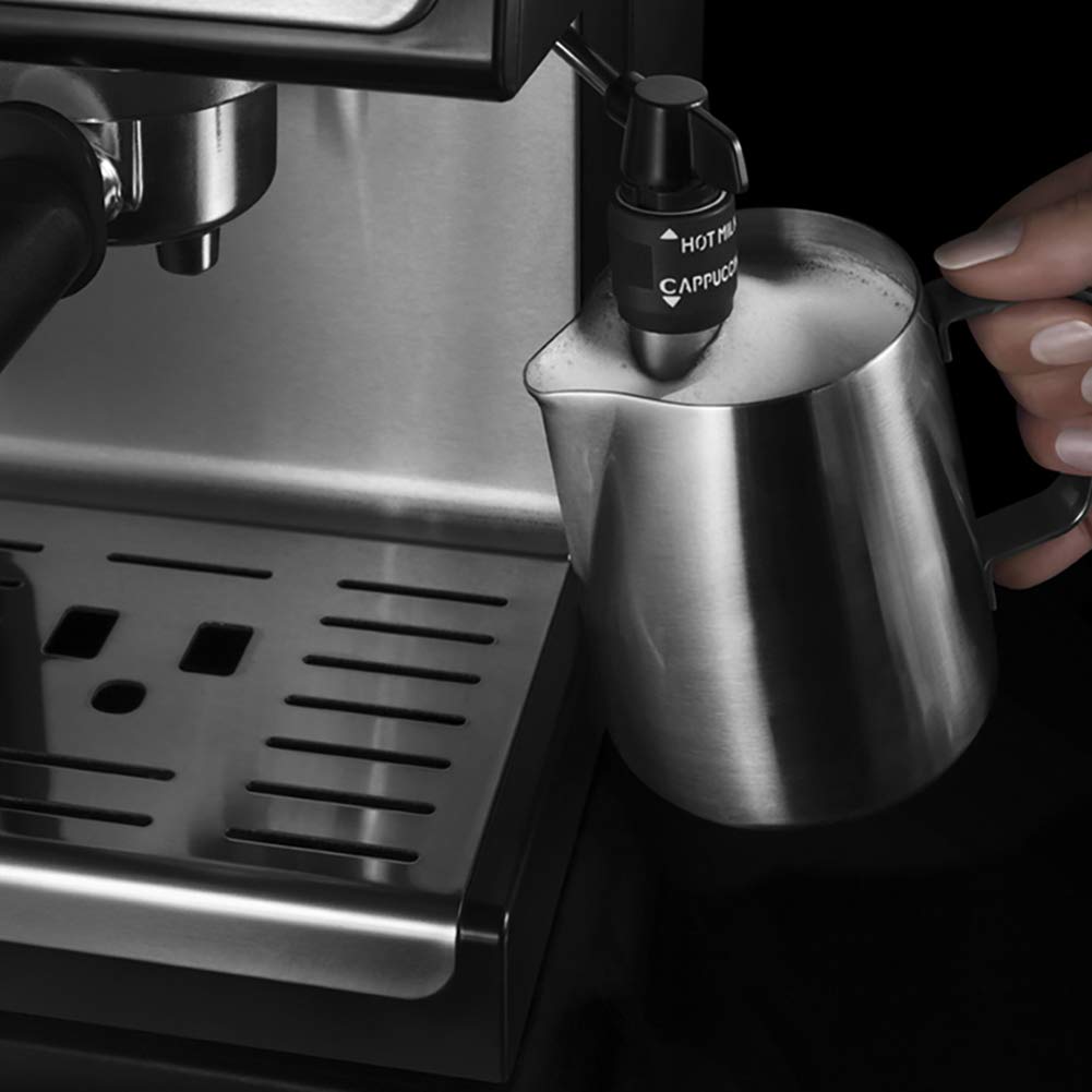 CAMKYDE Stainless Steel Milk Frothing Pitcher 32 oz, Espresso Steaming Pitcher with Decorating Pen