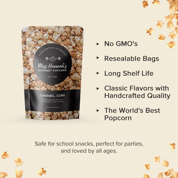 Miss Hannah's Gourmet Popcorn Movie Night Bundle - Bridge City Mix, Buttery Salt & Kettle Corn