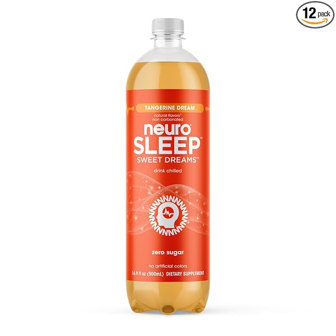 neuroSLEEP | Tangerine Dream | Functional Beverage for Restful Sleep, Non-Carbonated; 16.9 Fl Oz