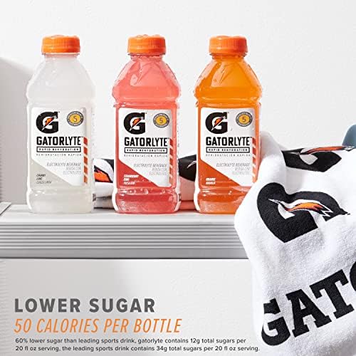 Gatorlyte Rapid Rehydration Electrolyte Drink, Cherry Lime, Specialized Blend of 5 Electrolytes