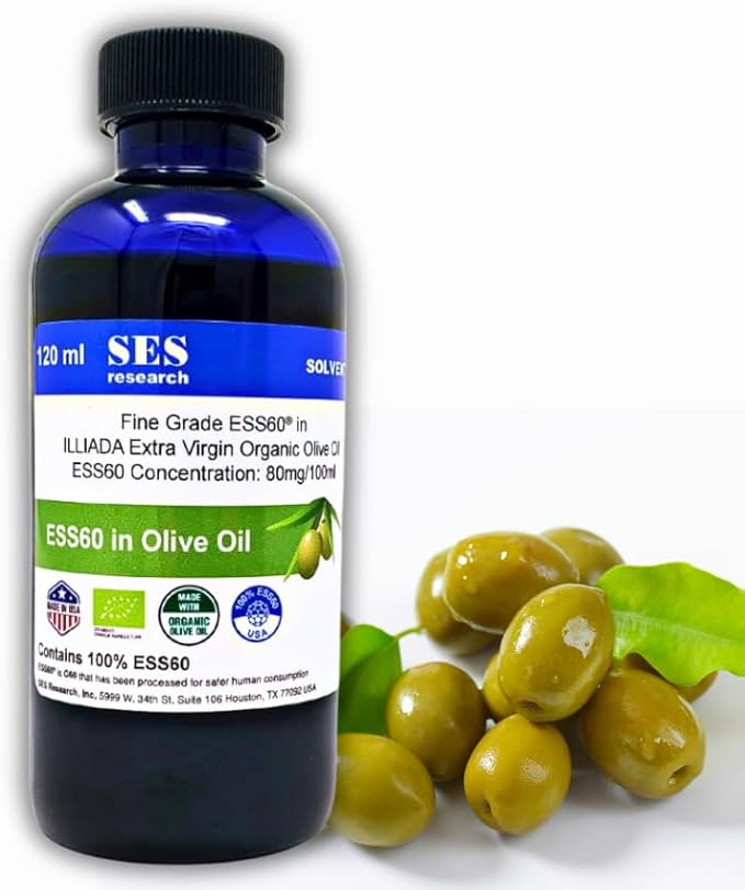 Fine Grade C60 99.99% Extra Virgin Olive Oil - Highest Purity - 120 ml