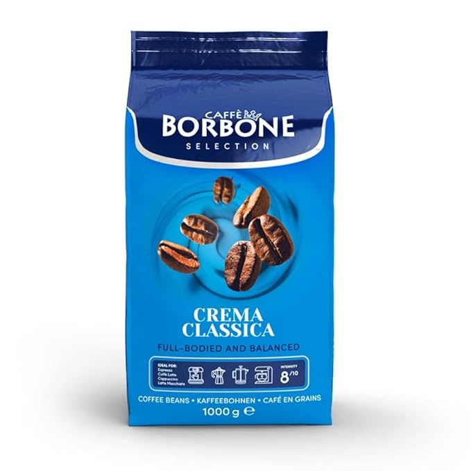 Caffe Borbone Whole Bean Coffee, Medium Roast Arabica and Robusta Blend, Crema Classica