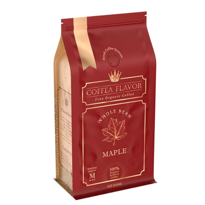 Maple Flavored Whole Bean Coffee ??100% Arabica, Single Origin, Medium Roast, USDA Organic