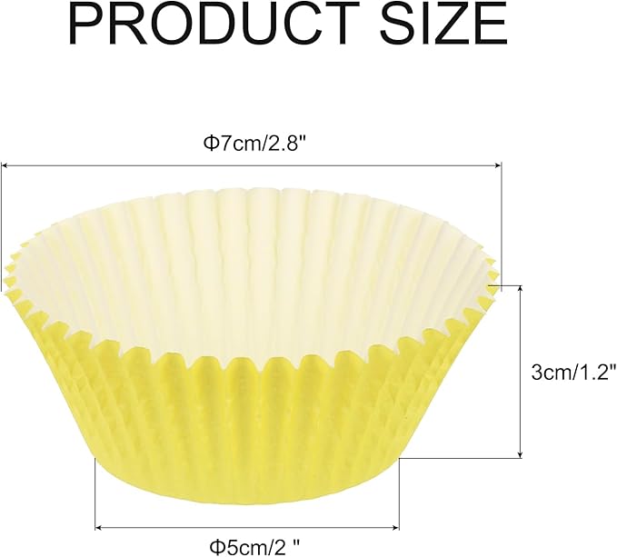 uxcell 300 Pcs Cupcake Liners, Muffins Paper Baking Cups Wrappers Standard Greaseproof for Baking