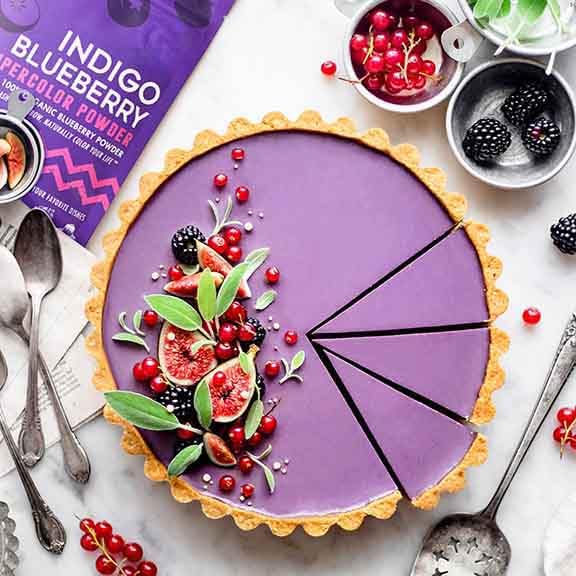 Suncore Foods Organic Indigo Blueberry Powder, Purple Food Coloring Powder, Gluten-Free, Non-GMO