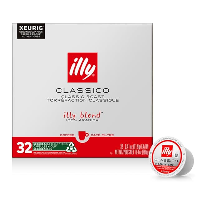 Illy Coffee K Cups - Pods For Keurig Machines – Classico Roast - Caramel, Orange Blossom & Jasmine