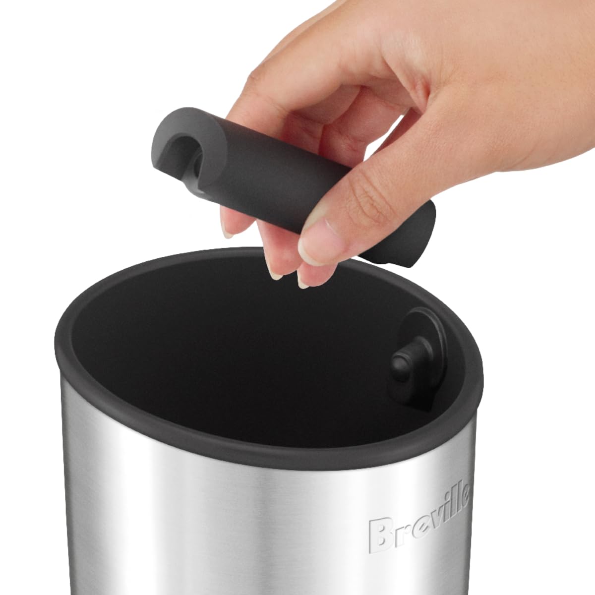 Breville BEA501BSS Knock Box 10 Espresso Accessory, Brushed Stainless Steel
