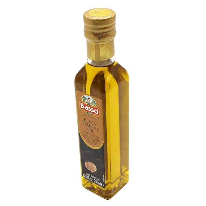 BASSO 1904 - Black Truffle Oil, Large Bottle 8.5oz (250 ml), High Concentrate, Great for Cooking