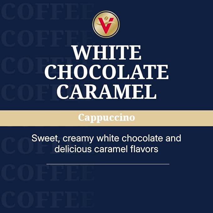Victor Allen's Coffee White Chocolate Caramel Flavored Cappuccino, 42 Count, Single Serve Cups for