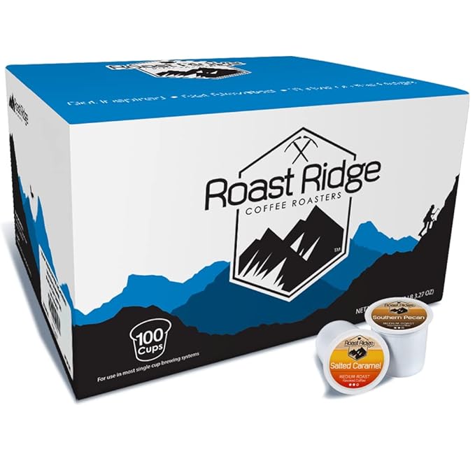 Roast Ridge Single Serve Coffee Pods for Keurig K-Cup Brewers, Variety Pack, Medium Roast, 100