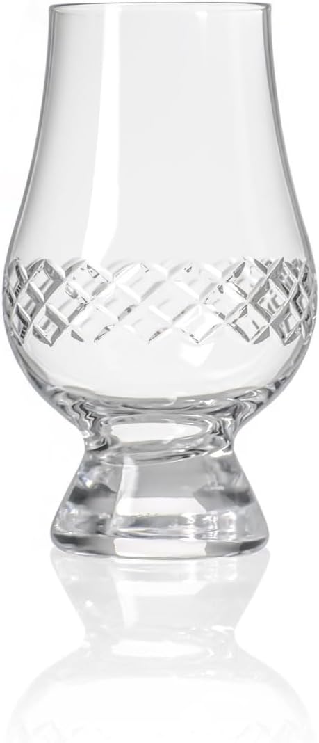 Rolf Glass Diamond Scotch Glass | 6.75oz Tasting Glass | Lead-Free, Diamond-Wheel Engraved |