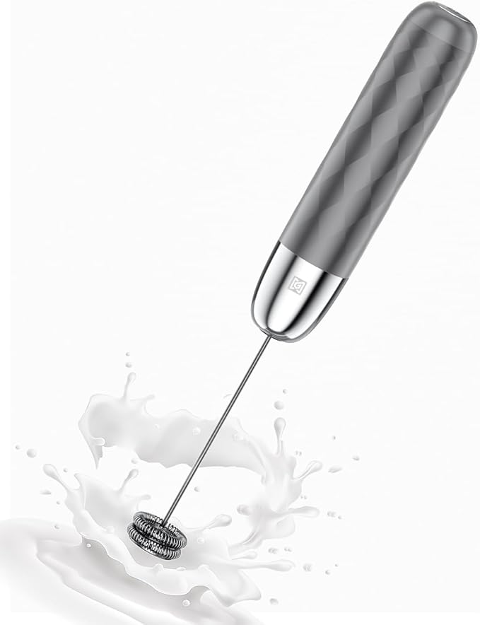 Maestri House Rechargeable Milk Frother, LunaFro Mini Handheld Electric Foam Maker Detachable