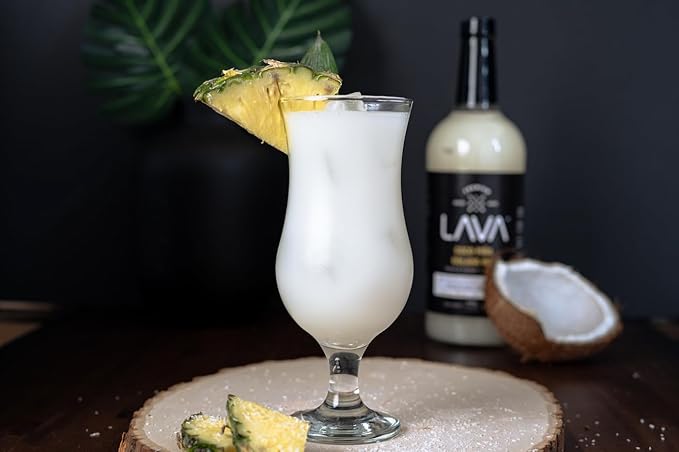 LAVA Premium Coco Pina Colada Made with Cream of Coconut and Real Pineapple, No Artificial