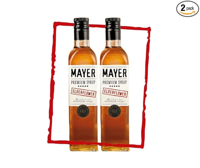 Mayer Premium Artisanal Hungarian Elderflower Syrup (Cordial) ??Award-Winning, Only Elderflowers