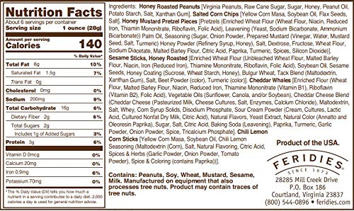FERIDIES Peanut Sampler Gift Set with Salted Virginia Peanuts, Brittle, Honey Roasted, and 5