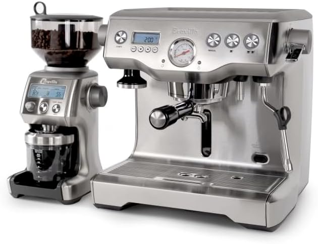 Breville Dynamic Duo Dual Boiler Espresso Machine and Smart Grinder Pro Package, Stainless Steel