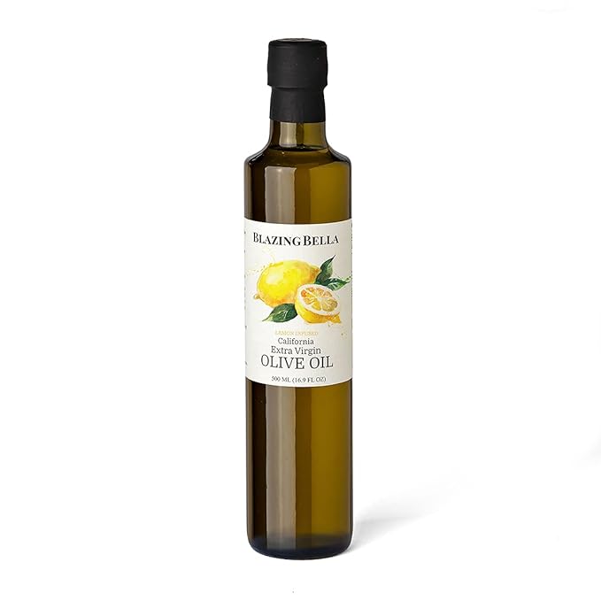 Blazing Bella Lemon Infused Extra Virgin Olive Oil - California Small Family Farms Meyer Lemon