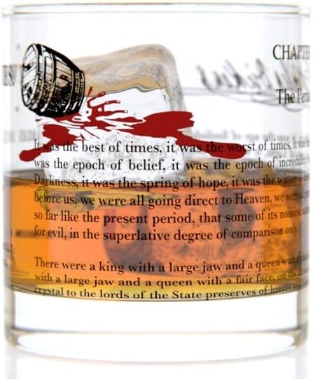 Well Told Classic Literature Rocks Glass - A Tale of Two Cities by Charles Dickens - Old Fashioned