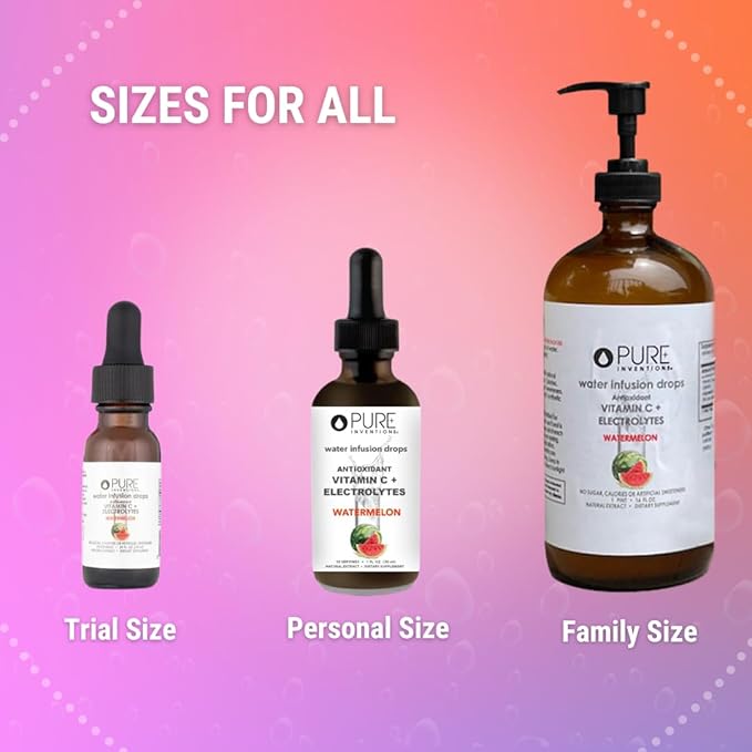 Pure Inventions - Watermelon Water Infusion Drops - Antioxidants, Vitamin C & Electrolytes - Health