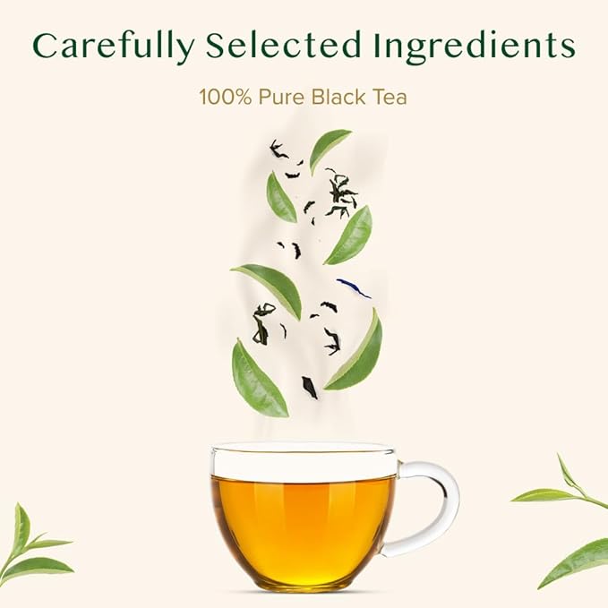 VAHDAM, First Flush Darjeeling Tea - 50 Cups (3.53oz) | Loose Leaf Black Tea - Flowery, Aromatic &