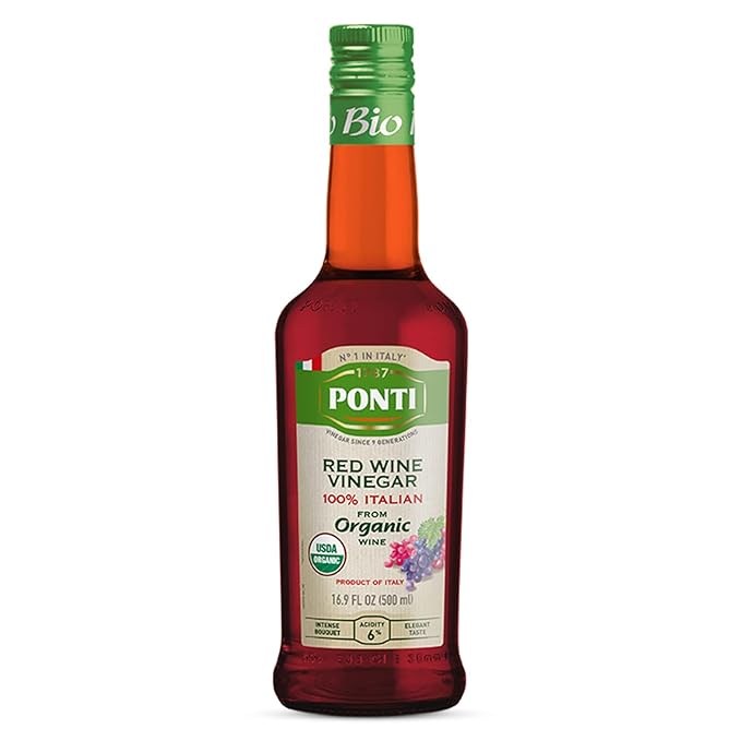 1787 PONTI Organic 100% Italian Red Wine Vinegar - Balanced Acidity and Harmonious Bouquets