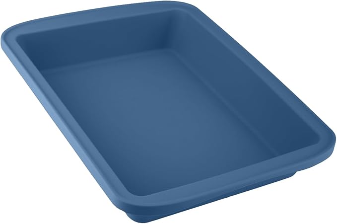 Sunsetbaby Silicone Baking Pan, Deep Rectangular Bakeware Cake Pan with Handles, Compatible with