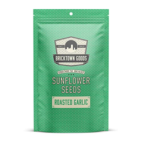 Bricktown Goods Roasted Garlic Flavored Sunflower Seeds - Boldly Seasoned and Roasted In-Shell
