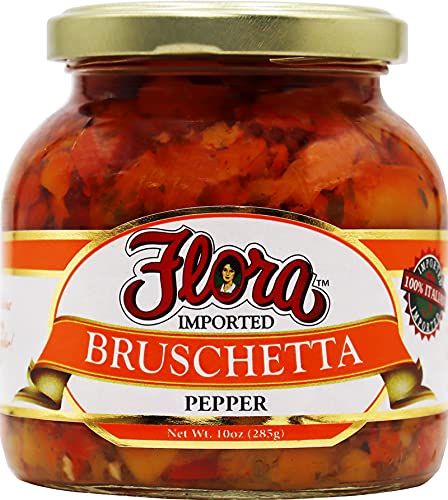 Flora Tapenade Bruschetta – Mediterranean Spread – 10 oz Jar - 100% Italian Imported - No
