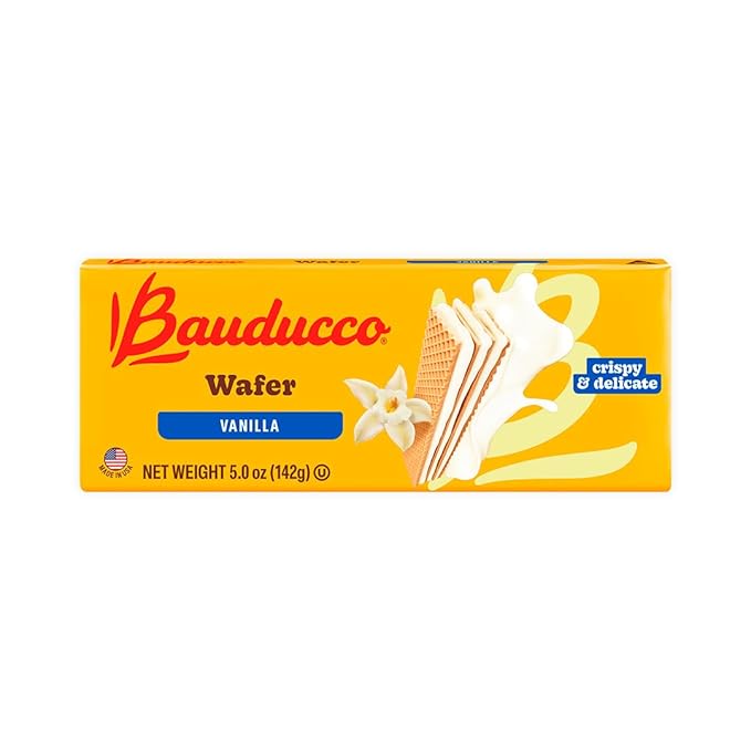 Bauducco Wafer Cookies, Assorted, Chocolate, Vanilla, and Strawberry, 60 oz (Pack of 12) - Crispy &