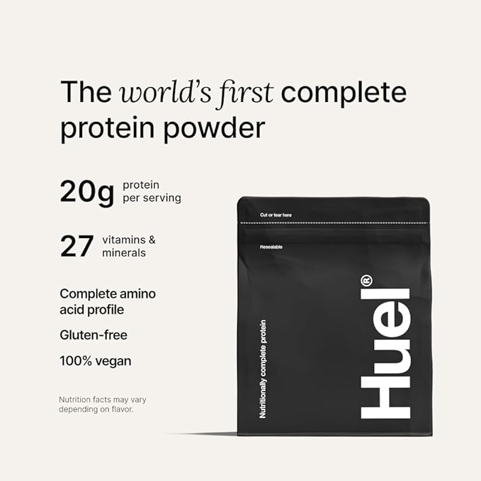 Huel Vegan Protein Powder | Chocolate Fudge Brownie | Complete Nutrition | 20g Protein Powder |