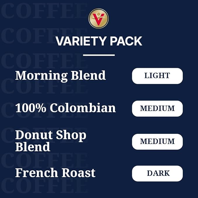 Victor Allen's Coffee Variety Pack (Morning Blend, 100% Colombian, Donut Shop Blend, and French