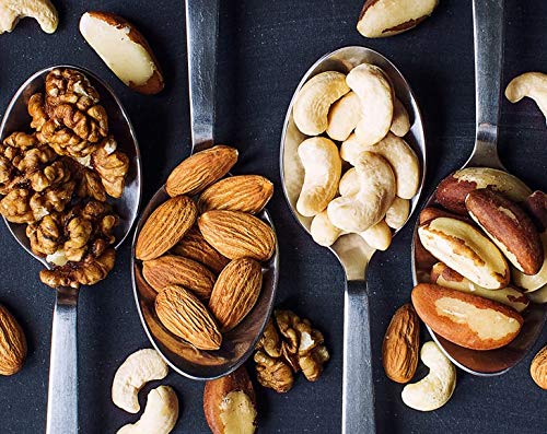 Food to Live - Mixed Raw Nuts, 1 Pound Cashews, Brazil Nuts, Walnuts, Almonds, Unsalted, Raw