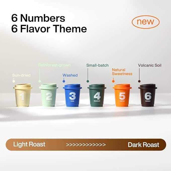 SATURNBIRD Specialty Instant Coffee, 6-Flavor Sample Pack, Instant Cold Brew Iced Coffee